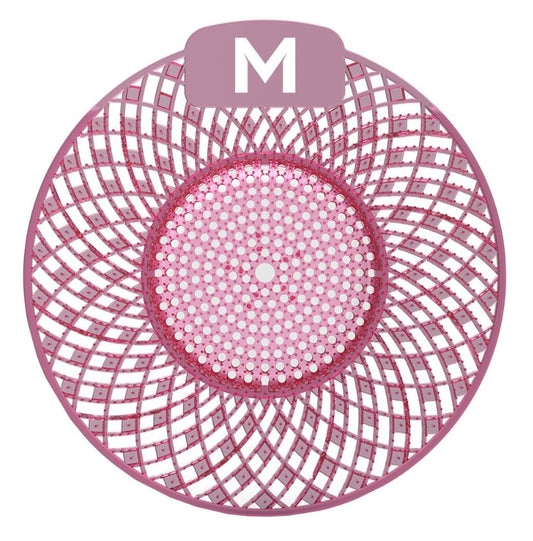 Scented Enzyme Block Urinal Screen - Pink, Mango (10) + Plastic Glove