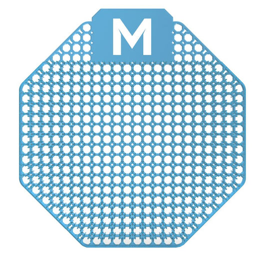 Scented Urinal Screen - Blue, Kiwi Grapefruit (10) + Plastic Glove