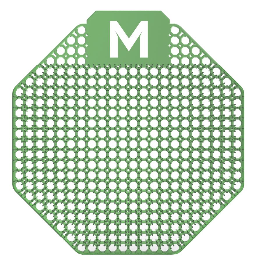 Scented Urinal Screen - Dark Green, Lime (10) + Plastic Glove