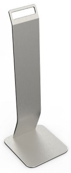 Metal Table Stand - Silver, 180mm x 160mm x 500mm (1)