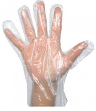 Polyethylene Gloves - Clear, L-XL, 240mm Cuff, 1.0g (5000)