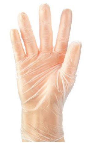 Vinyl Gloves Powder Free - Clear, S, 240mm Cuff, 5.0g (1000)