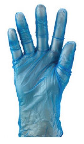 Vinyl Gloves Powder Free - Blue, S, 240mm Cuff, 5.0g (1000)