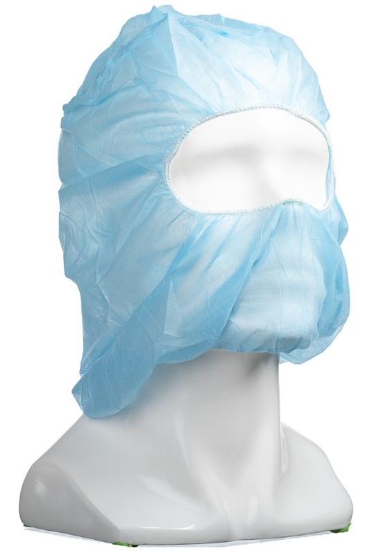 Polypropylene Full Face Balaclavas - Blue, Elasticated, 25gsm (400)