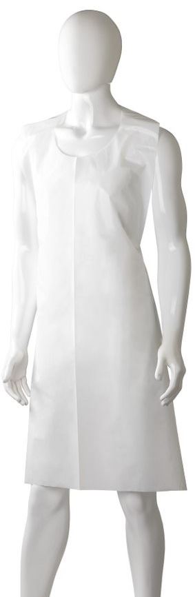 Polyethylene Back Tie Apron - White, 800mm x 1250mm x 20mu (700) *Light Duty