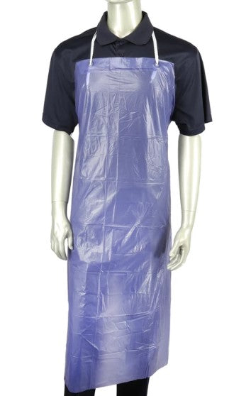 Reusable PVC Apron with Hooks - Blue, 900mm x 1200mm, 300mu (20)