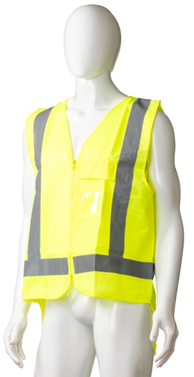 High Visibility Day/Night Safety Vest - Yellow, 4XL, 120g Polyester Fabric (24)