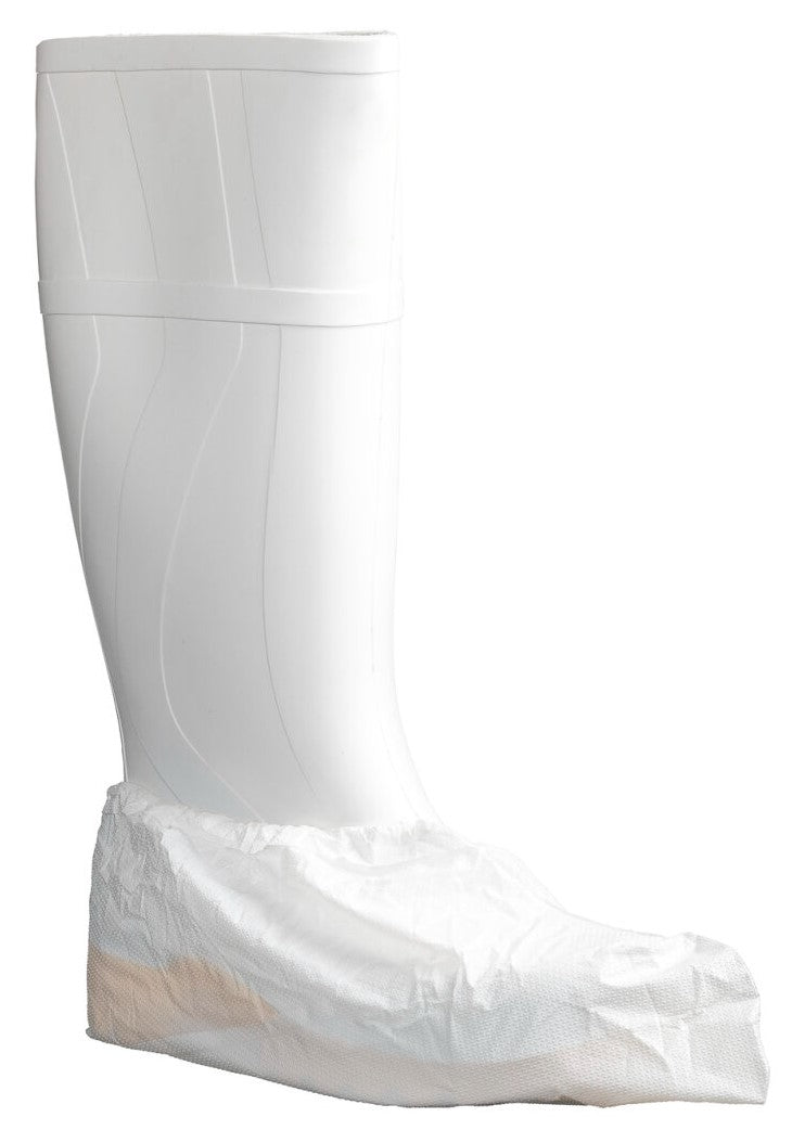 Laminated CPE Shoe Covers - White, 200mm x 400mm (160) *Double Sole*