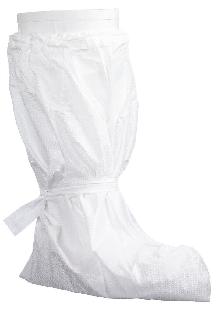 Laminated CPE Boot Covers - White, 510mm (120) *Double Sole*