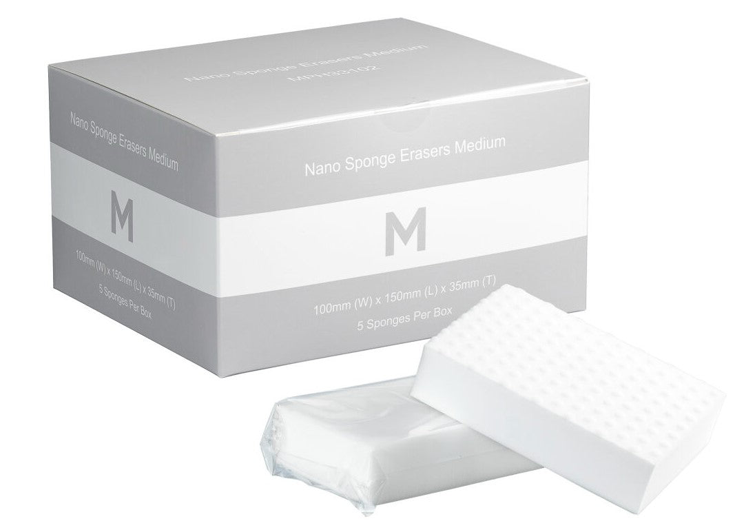 Nano Sponge Erasers Medium - White, 100mm x 150mm x 35mm (40)