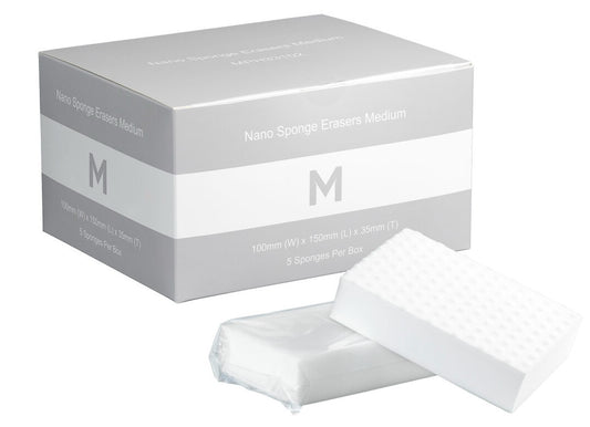 Nano Sponge Erasers Medium - White, 100mm x 150mm x 35mm (40)