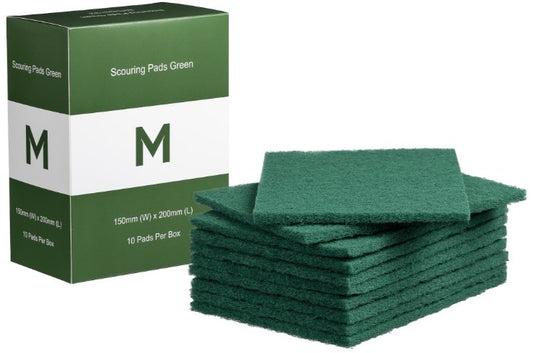 Regular Scouring Pads - Green, 150mm x 200mm x 8mm (80) *Heavy Duty
