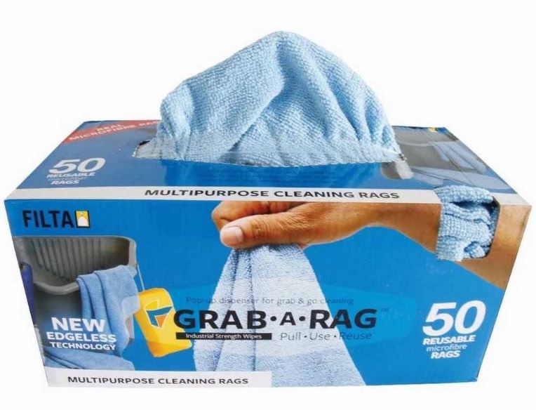 Dispenser Microfibre Cloths - Blue, 300mm x 300mm, 185gsm (50)