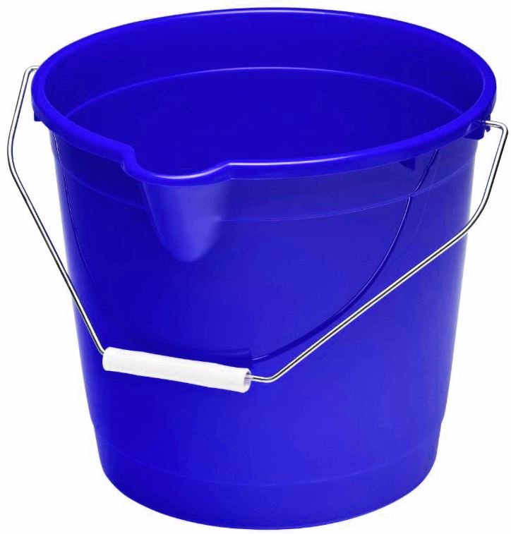Round Bucket - Blue, 9.6L Capacity (1)