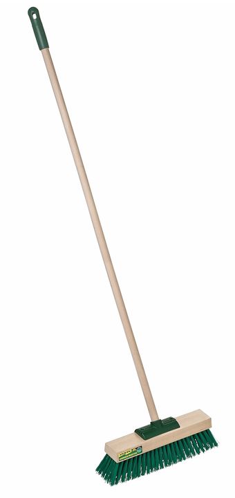 Garden Master Broom - Green, 610mm x 25mm x 1350mm, Stiff Bristles (3)