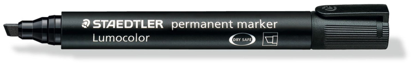 Staedtler Permanent Marker - Black, Chisel Tip (10)