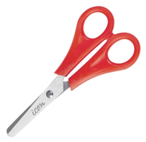 Economy Scissors - Orange, 130mm Length (1)
