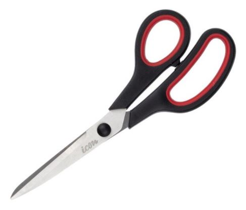 Soft Grip Scissors - Orange/Black, 193mm Length (1)