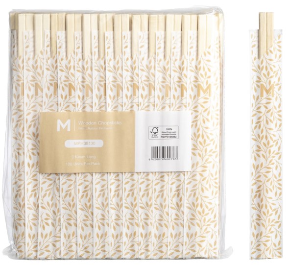 Wooden Chop Sticks - Natural, 210mm Long, FSC 100%® (3000)