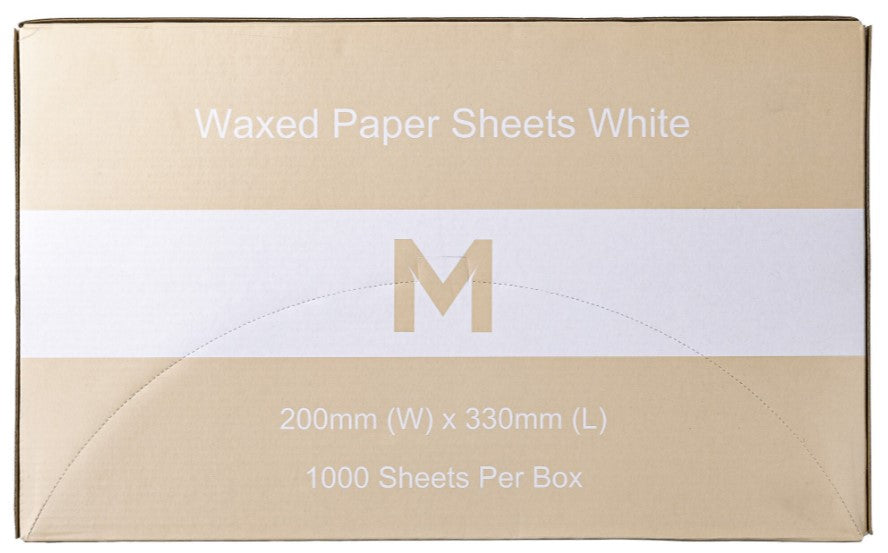 Waxed Paper Sheets Small - White, 200mm x 330mm, 40gsm (4000)