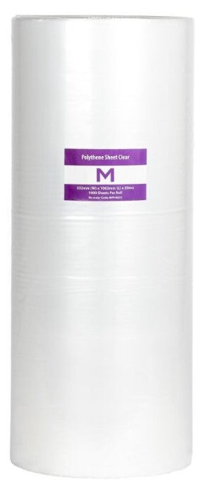 POR Polyethylene Sheet - Clear, 532mm x 1062mm x 30mu (1000)