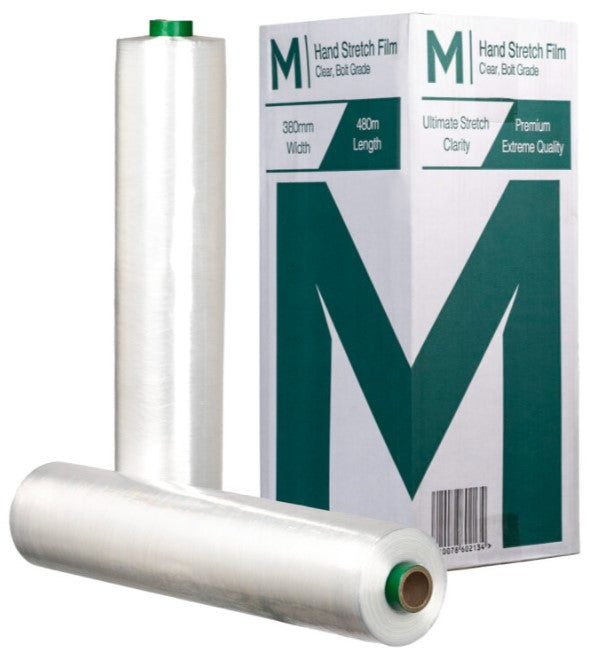 Bolt Prestretch Hand Stretch Film - Clear, 390mm x 480m x 5mu (4) *Dispenser Film