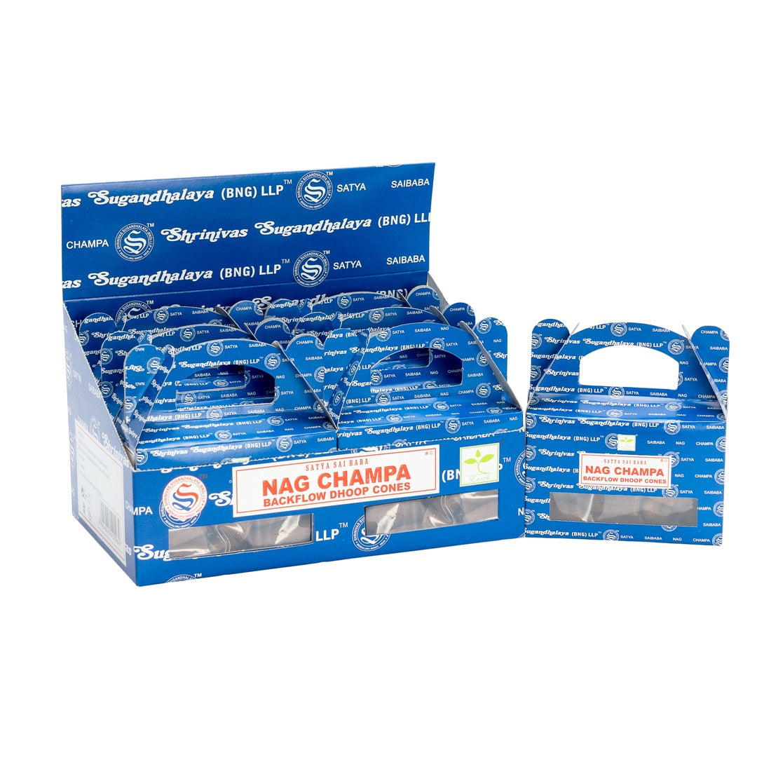 Satya Nagchampa Backflow Dhoop Cones – Pack of 6