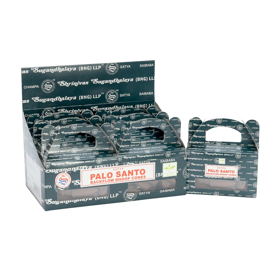 Satya Palo Santo Backflow Dhoop Cones – Pack of 6