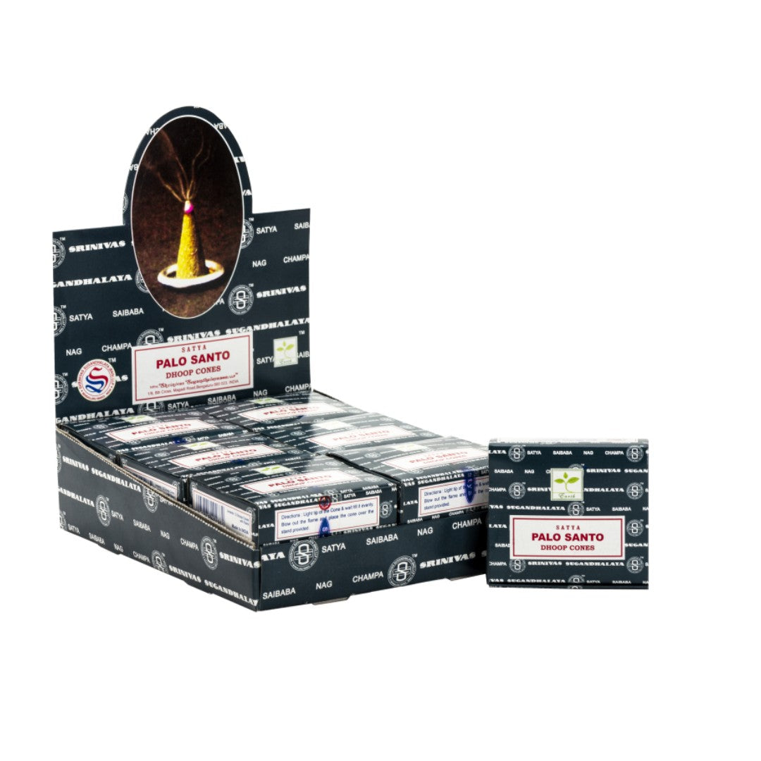 Satya Dhoop Cones Palo Santo – Box of 12 Packs