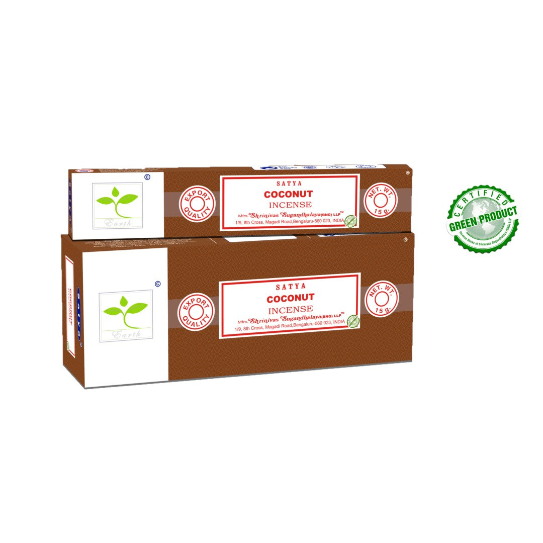 Satya Earth Series Coconut Incense Sticks 15g – Pack of 6
