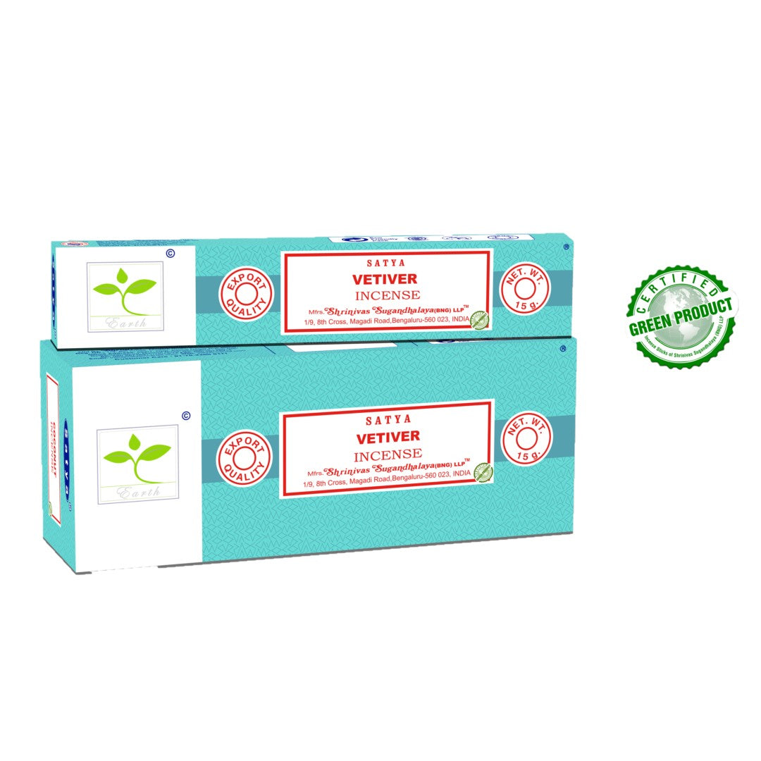 Satya Earth Series Vetiver Incense Sticks 15g – Pack of 6