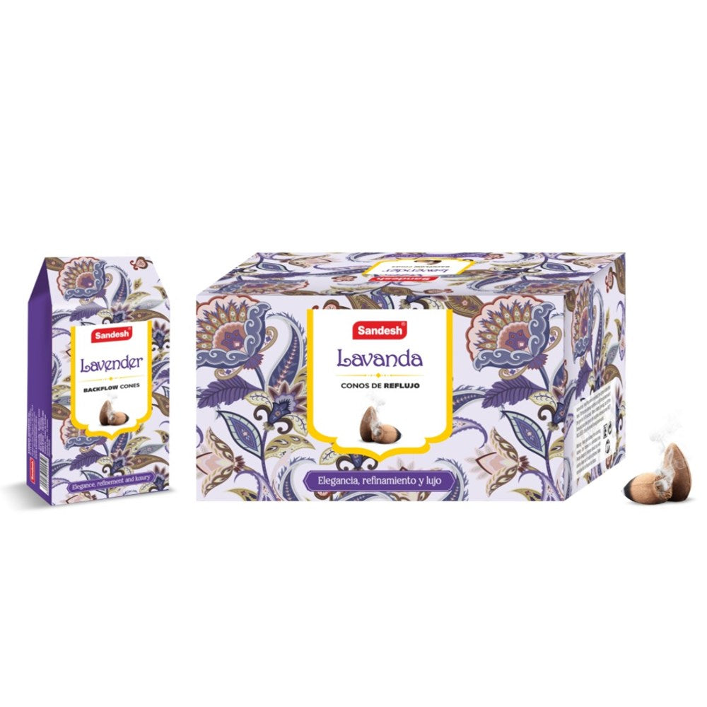 Sandesh Backflow Cones - Lavender (10 cones)