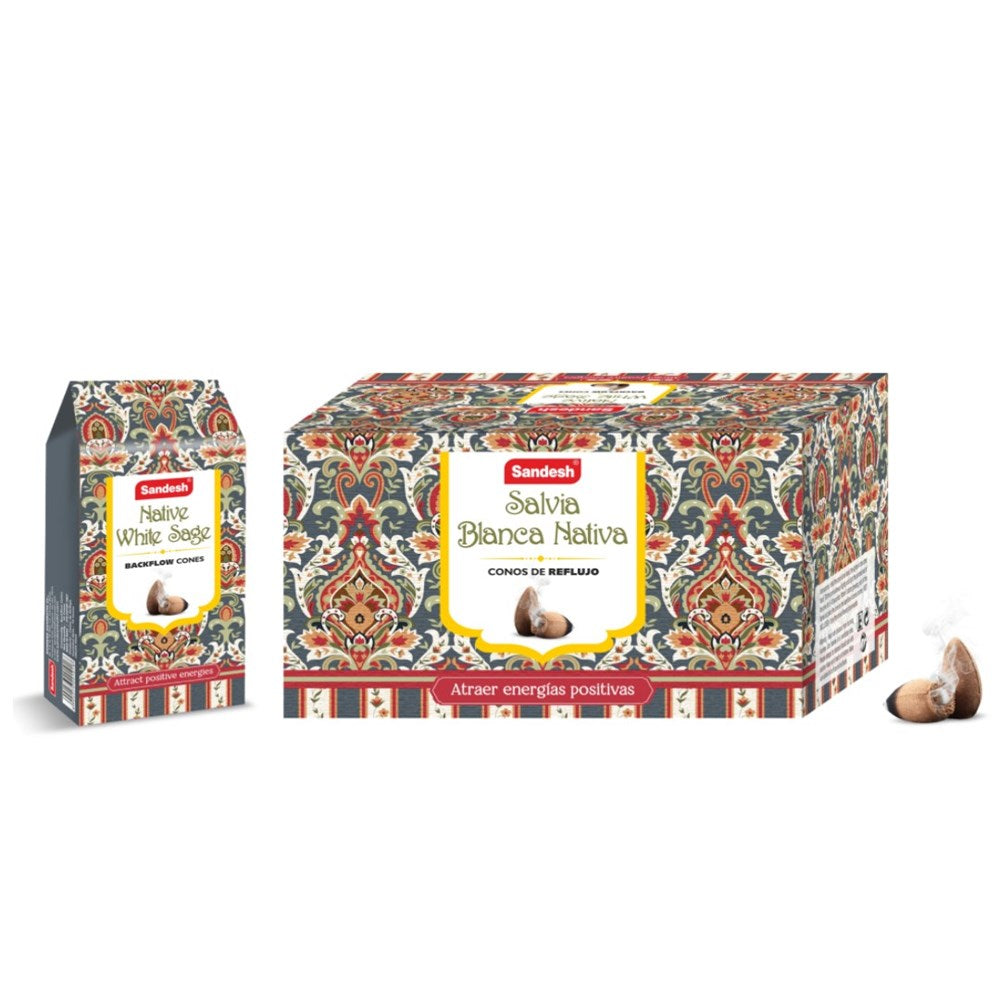 Sandesh Backflow Cones - Native White Sage (10 cones)