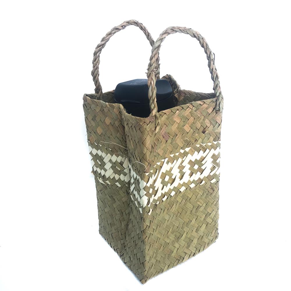 Flax/Seagrass Wine Bag Half Size