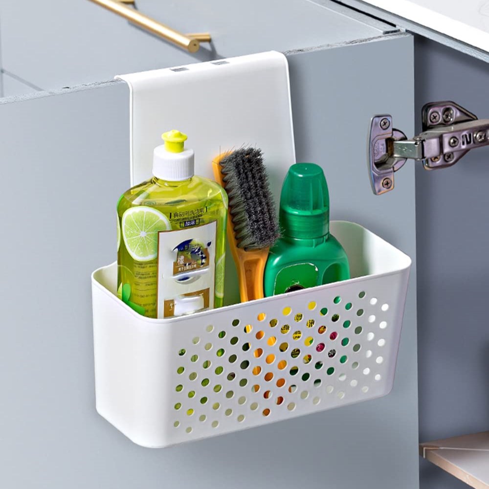 Cabinet door hanging Storage basket caddy - S