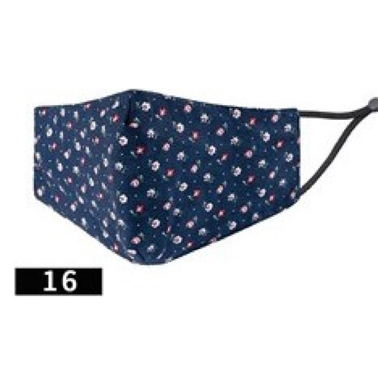 Fabric Cotton Mask 3 Layered - Printed #16
