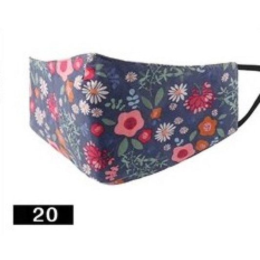 Fabric Cotton Mask 3 Layered - Printed #20
