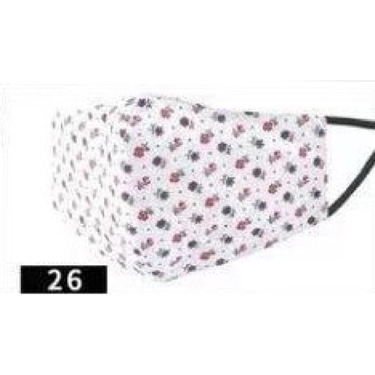 Fabric Cotton Mask 3 Layered - Printed #26