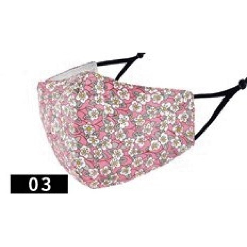 Fabric Cotton Mask 3 Layered - Printed #3