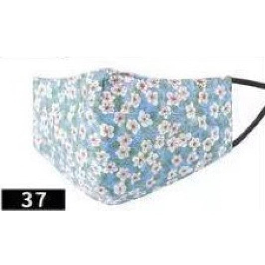 Fabric Cotton Mask 3 Layered - Printed #37