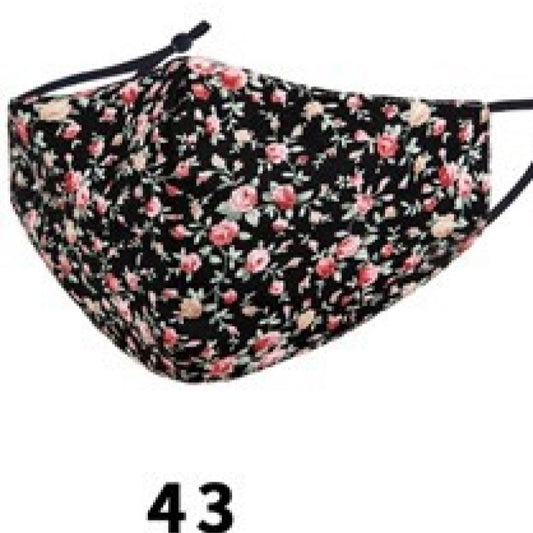 Fabric Cotton Mask 3 Layered - Printed #43