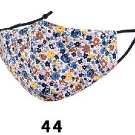 Fabric Cotton Mask 3 Layered - Printed #44