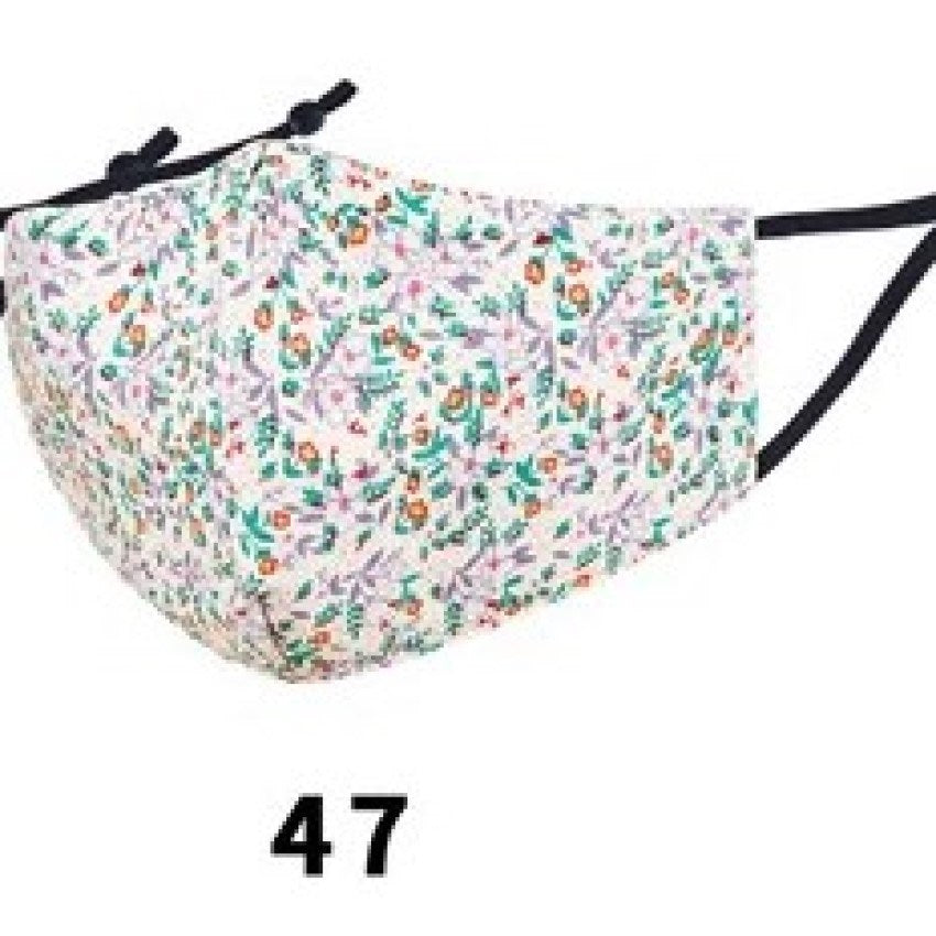 Fabric Cotton Mask 3 Layered - Printed #47