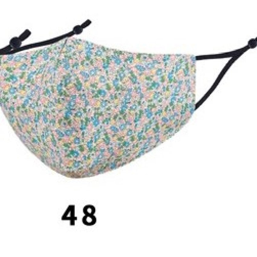 Fabric Cotton Mask 3 Layered - Printed #48