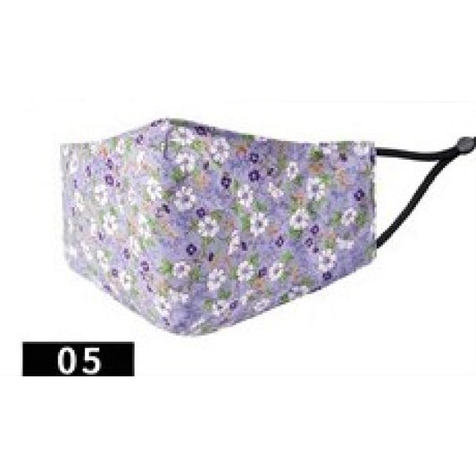 Fabric Cotton Mask 3 Layered - Printed #5