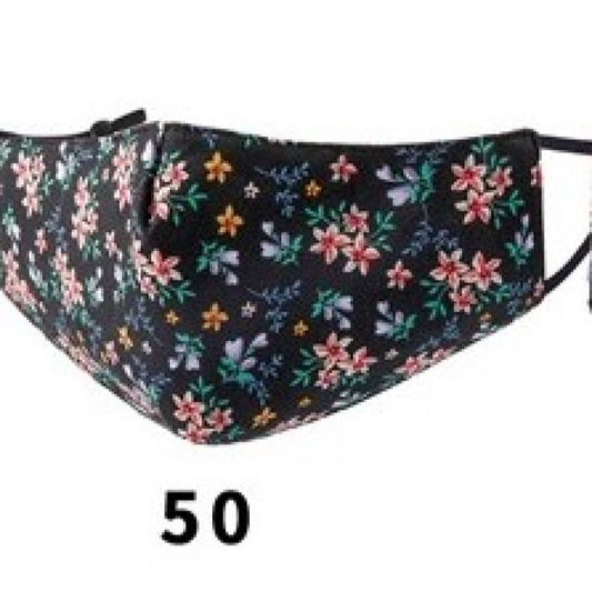 Fabric Cotton Mask 3 Layered - Printed #50