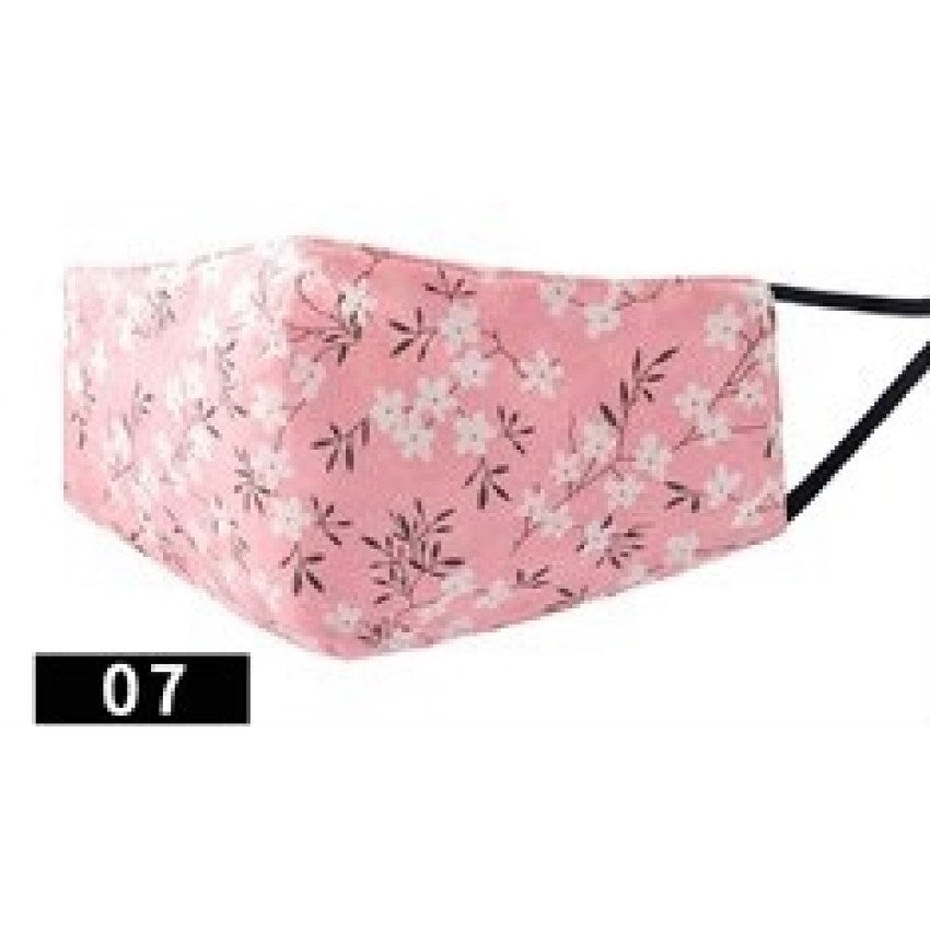 Fabric Cotton Mask 3 Layered - Printed #7