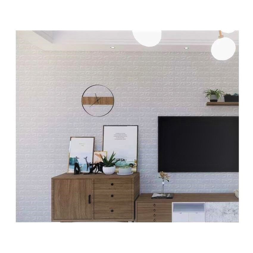 10mm Wall Tile Sticker Sheet - White