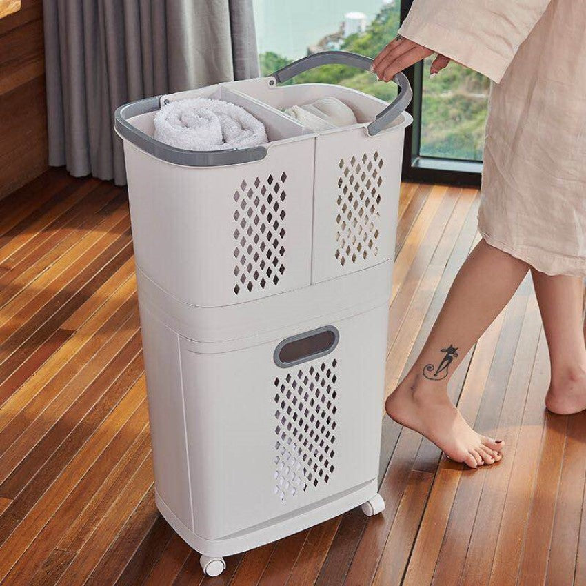 a white colored laundry trolley | GoodThings
