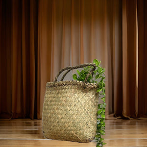 Flax/Seagrass Kete Bag 20x23cm